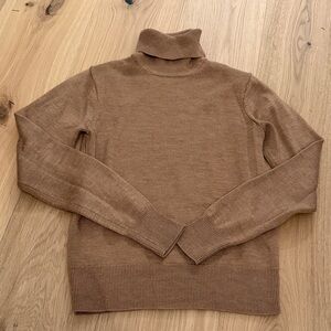 Frank and Oak camel Turtleneck sweater